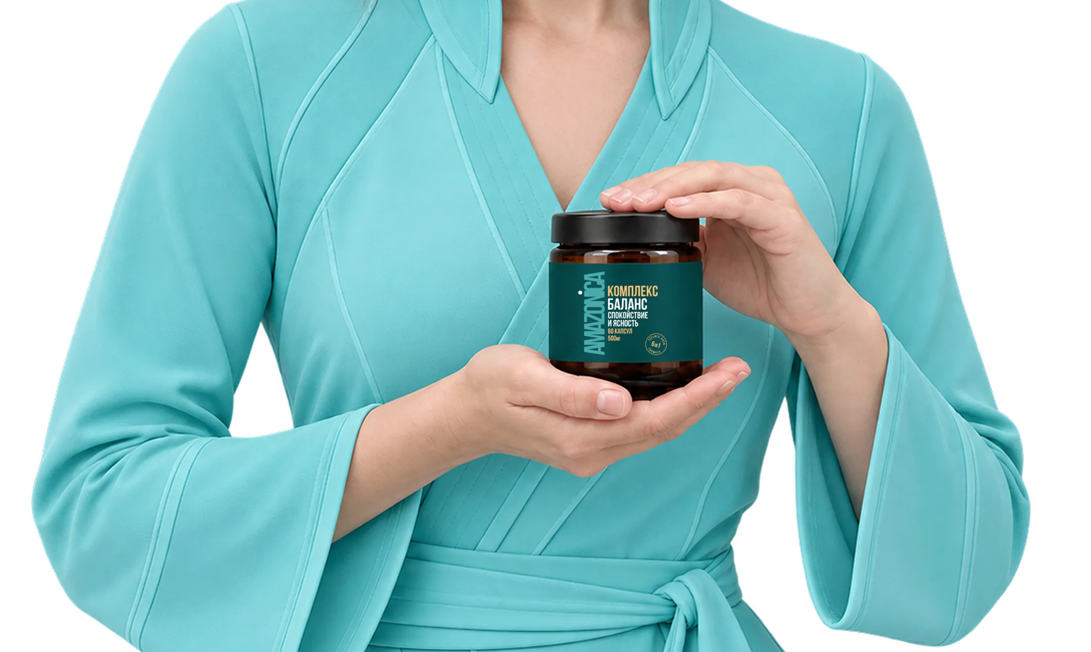 Devushk s bankoy balans v rukah Amazonica — изображение товара
